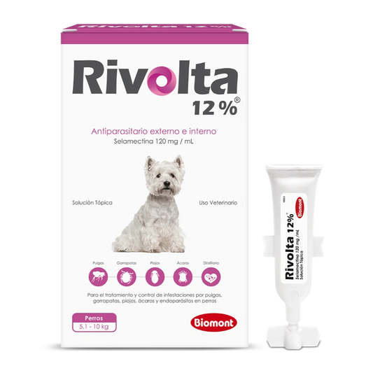 Rivolta 12% x 0.50ml (5.1kg a 10kg) 1 Pipeta